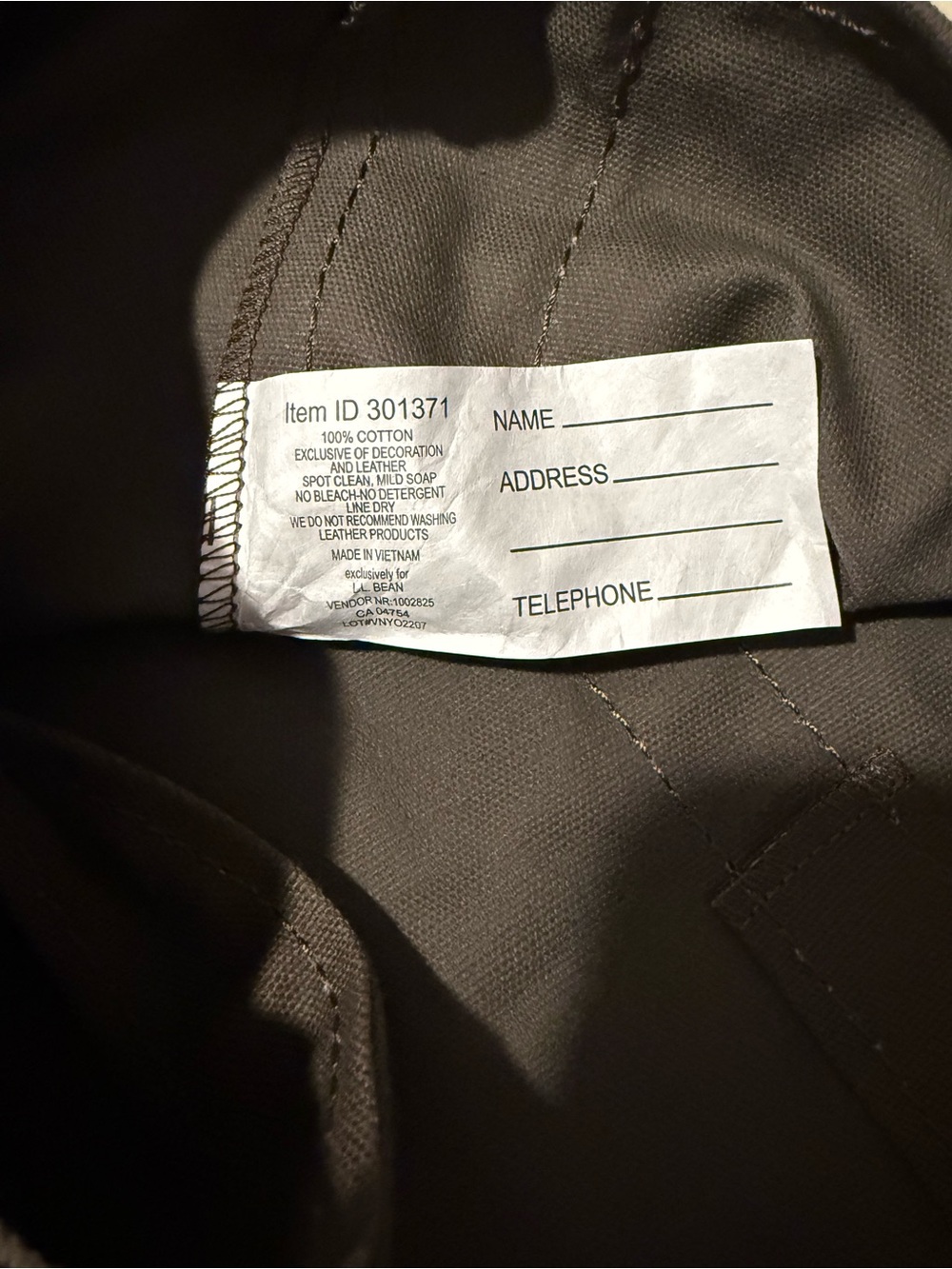 LL Bean Grocery Tote Bag Cotton Grey Japan Exclusive Platinum Grey Green - Picture 8 of 8